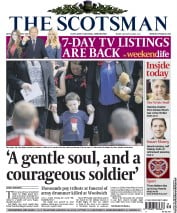 The Scotsman Newspaper Front Page (UK) for 13 July 2013