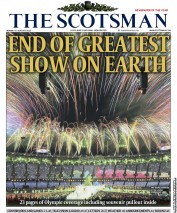 The Scotsman Newspaper Front Page (UK) for 13 August 2012