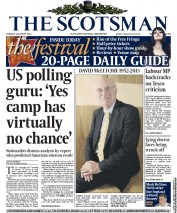 The Scotsman (UK) Newspaper Front Page for 13 August 2013