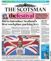 The Scotsman (UK) Newspaper Front Page for 13 August 2018
