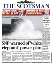 The Scotsman Newspaper Front Page (UK) for 13 September 2011