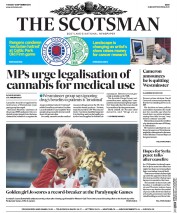 The Scotsman (UK) Newspaper Front Page for 13 September 2016