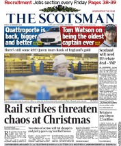 The Scotsman (UK) Newspaper Front Page for 14 December 2012