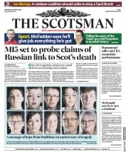 The Scotsman (UK) Newspaper Front Page for 14 March 2018