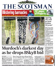 The Scotsman Newspaper Front Page (UK) for 14 July 2011