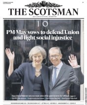 The Scotsman (UK) Newspaper Front Page for 14 July 2016