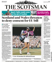 The Scotsman (UK) Newspaper Front Page for 14 July 2017