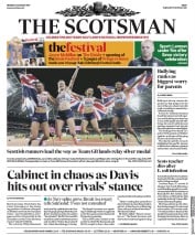 The Scotsman (UK) Newspaper Front Page for 14 August 2017