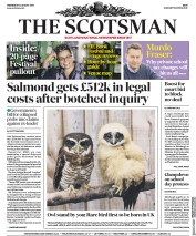 The Scotsman (UK) Newspaper Front Page for 14 August 2019