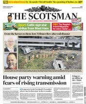 The Scotsman (UK) Newspaper Front Page for 14 August 2020