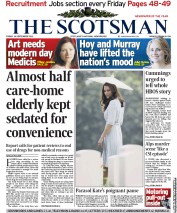 The Scotsman (UK) Newspaper Front Page for 14 September 2012
