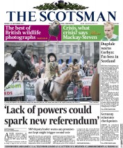 The Scotsman (UK) Newspaper Front Page for 14 September 2015