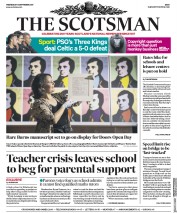 The Scotsman (UK) Newspaper Front Page for 14 September 2017