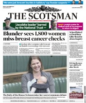 The Scotsman (UK) Newspaper Front Page for 14 September 2018