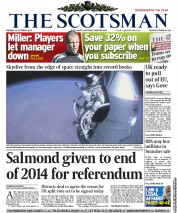 The Scotsman Newspaper Front Page (UK) for 15 October 2012