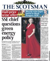 The Scotsman (UK) Newspaper Front Page for 15 October 2013