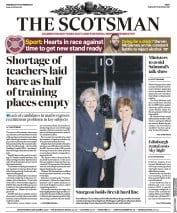 The Scotsman (UK) Newspaper Front Page for 15 November 2017