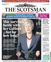 The Scotsman (UK) Newspaper Front Page for 15 November 2018