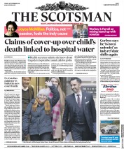 The Scotsman (UK) Newspaper Front Page for 15 November 2019