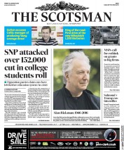 The Scotsman (UK) Newspaper Front Page for 15 January 2016