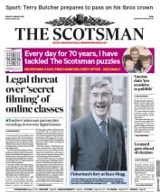 The Scotsman (UK) Newspaper Front Page for 15 January 2021