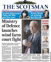 The Scotsman Newspaper Front Page (UK) for 15 March 2014