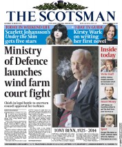 The Scotsman (UK) Newspaper Front Page for 15 March 2014