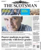 The Scotsman (UK) Newspaper Front Page for 15 March 2016