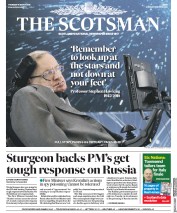 The Scotsman (UK) Newspaper Front Page for 15 March 2018