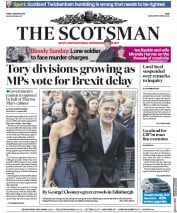 The Scotsman (UK) Newspaper Front Page for 15 March 2019