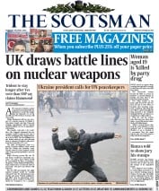 The Scotsman (UK) Newspaper Front Page for 15 April 2014