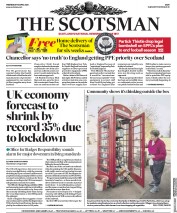 The Scotsman (UK) Newspaper Front Page for 15 April 2020