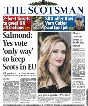 The Scotsman Newspaper Front Page (UK) for 15 May 2013