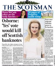 The Scotsman Newspaper Front Page (UK) for 15 May 2014