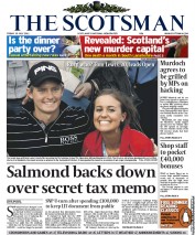 The Scotsman (UK) Newspaper Front Page for 15 July 2011