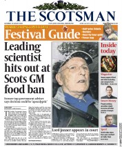 The Scotsman (UK) Newspaper Front Page for 15 August 2015