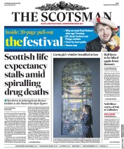 The Scotsman (UK) Newspaper Front Page for 15 August 2019