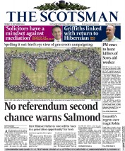 The Scotsman Newspaper Front Page (UK) for 15 September 2014