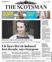 The Scotsman (UK) Newspaper Front Page for 15 September 2016