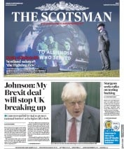 The Scotsman (UK) Newspaper Front Page for 15 September 2020