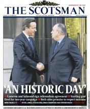 The Scotsman Newspaper Front Page (UK) for 16 October 2012