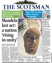 The Scotsman (UK) Newspaper Front Page for 16 December 2013