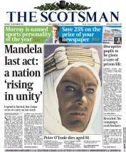 The Scotsman Newspaper Front Page (UK) for 16 December 2013