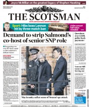 The Scotsman (UK) Newspaper Front Page for 16 March 2018