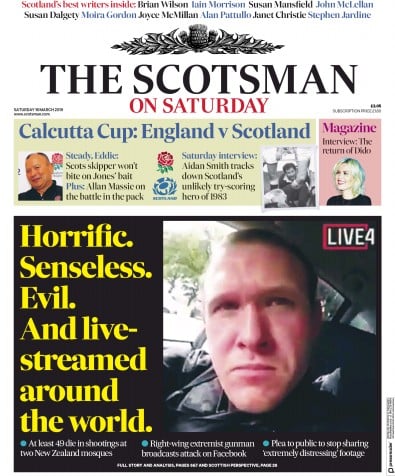The Scotsman Newspaper Front Page (UK) for 16 March 2019