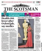 The Scotsman (UK) Newspaper Front Page for 16 March 2021