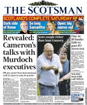 The Scotsman Newspaper Front Page (UK) for 16 July 2011
