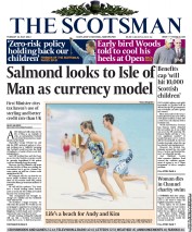 The Scotsman Newspaper Front Page (UK) for 16 July 2013