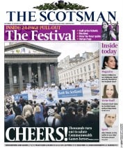 The Scotsman (UK) Newspaper Front Page for 16 August 2014