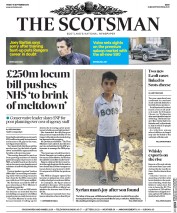 The Scotsman (UK) Newspaper Front Page for 16 September 2016